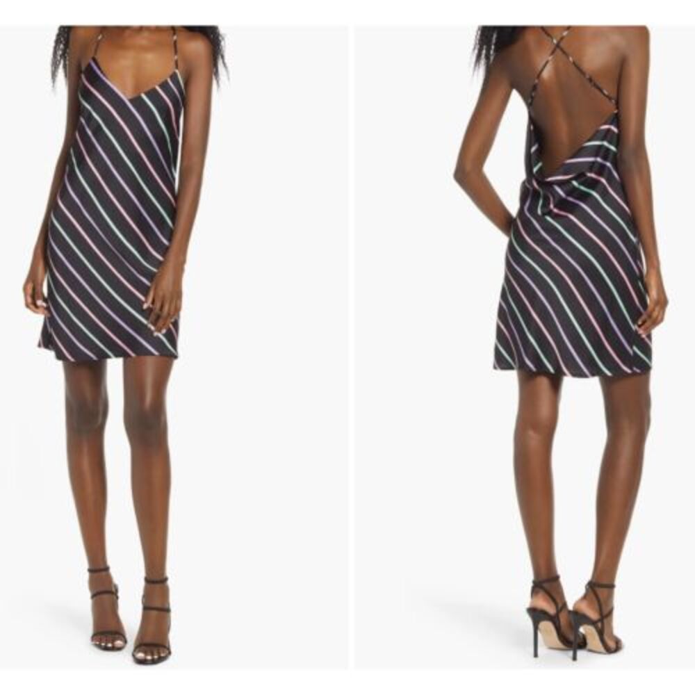 WAYF - Amina Cowl Back‎ Mini Slipdress - Size M